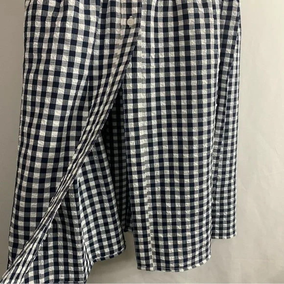 NWT Tommy Hilfiger Navy Gingham Sleeveless Belted Midi Dress, size 10 - Picture 9 of 16